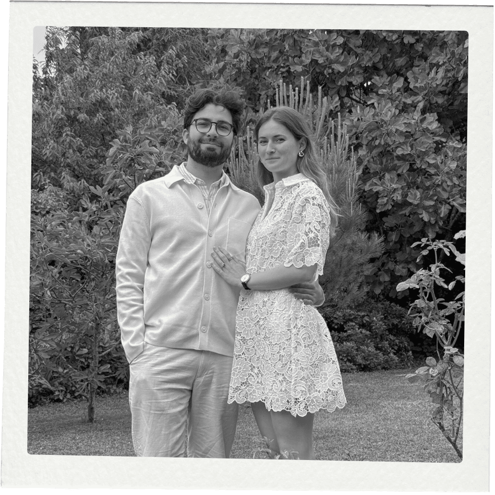 Polaroid de Maxence et Léa aux fiançailles